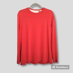 Tasso Elba Island orange sun protect shirt with UPF protection, size M